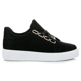 Ideal Shoes Tennarit, jotka on sidottu nauhalla musta