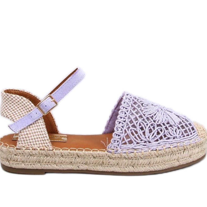 Harjakattoiset espadrille-sandaalit Premat Purple - Inello violetti