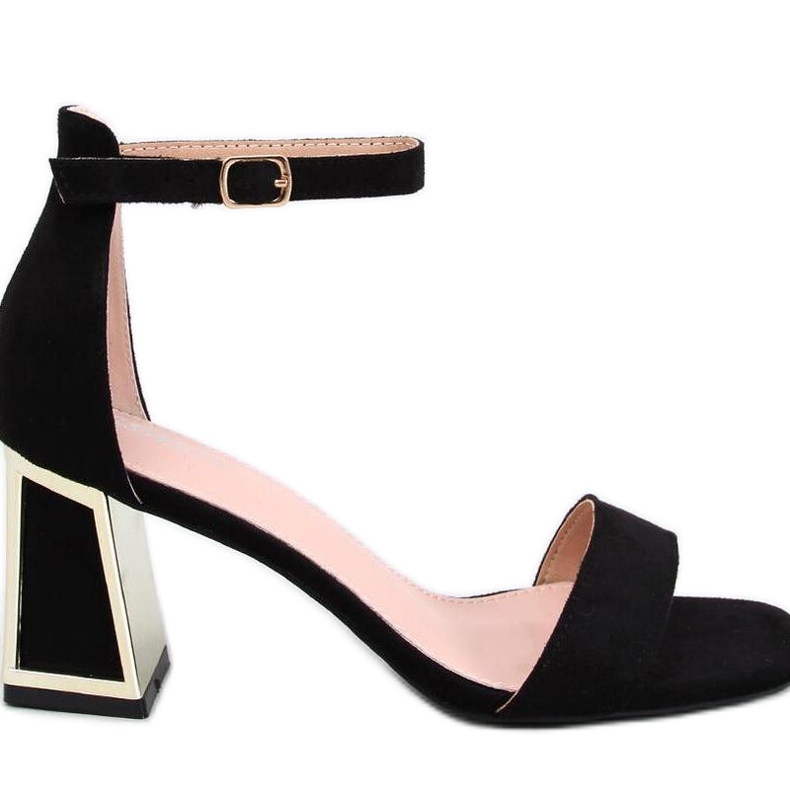 Auguste Mustat korkeakorkoiset sandaalit