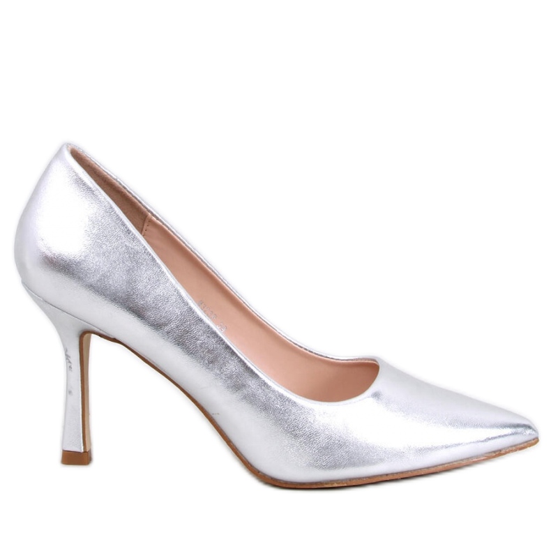 Naisten hopeiset korkokengät harmaa