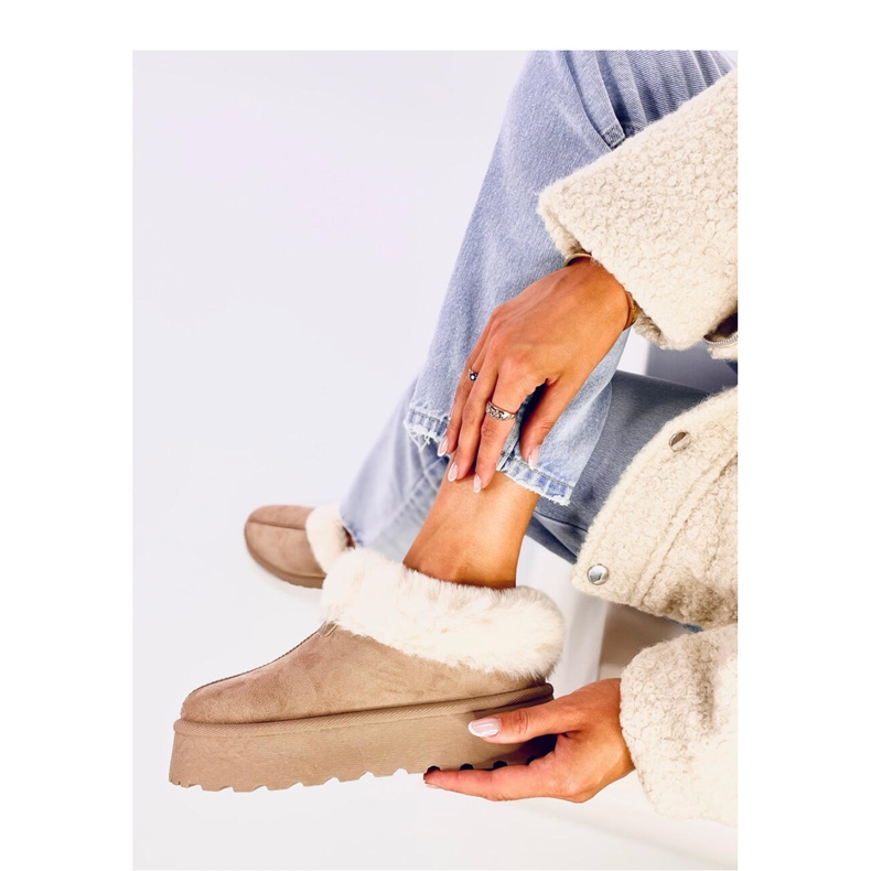 Yogi Khaki lyhyet lumisaappaat turkisella - Inello beige