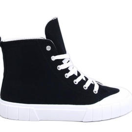 Canvas-lenkkarit nilkkaan Mustat