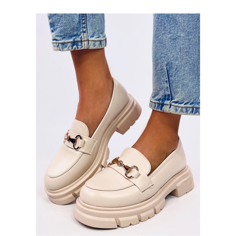 Kyress Beige korkeapohjaiset mokasiinit - Inello