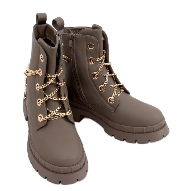 Naisten nilkkurit paksulla pohjalla ruskea