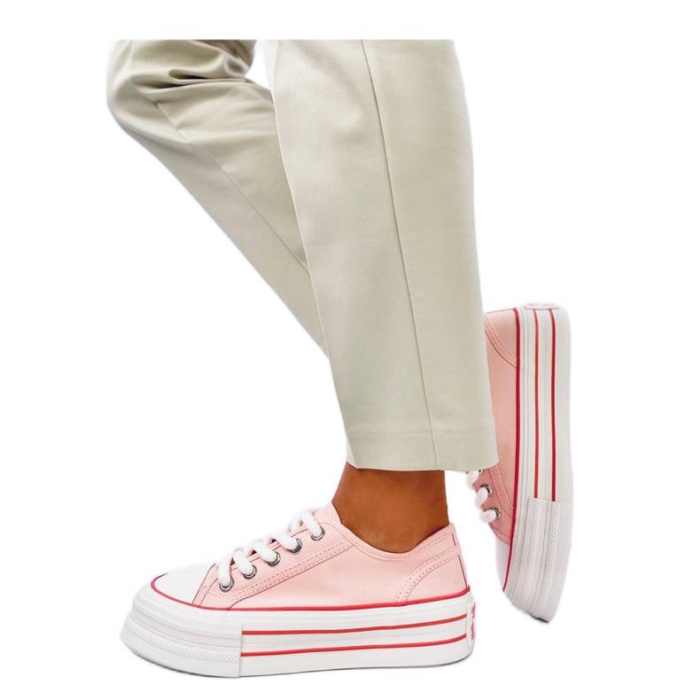 Pinkit kaksipohjaiset lenkkarit vaaleanpunainen