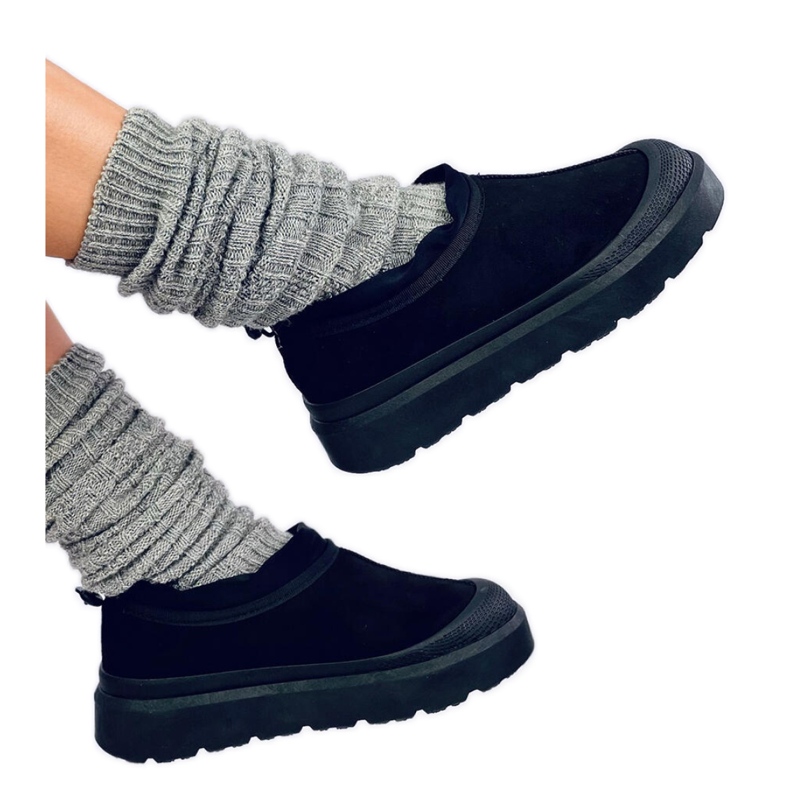 Naisten lyhyet lumisaappaat Mustat