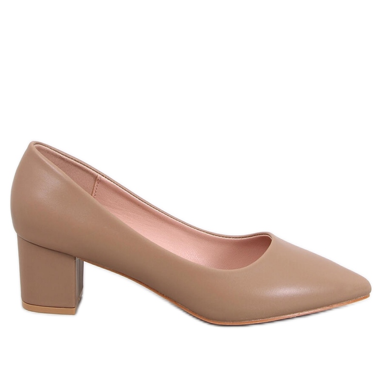 Khaki matalakorkoiset pumput ruskea