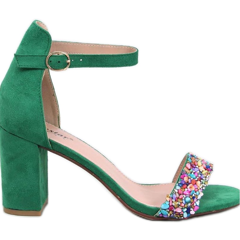 Valentine Green -korkokengät kivillä - Inello vihreä