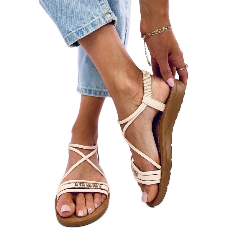 Rostani Beige naisten sandaalit - Inello