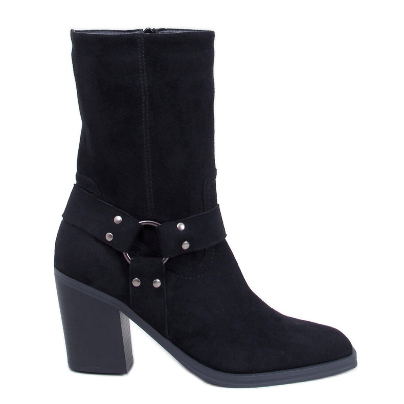 Hardin Black mokkanahkaiset cowboysaappaat - Inello musta