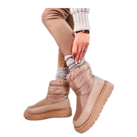 Javier Khaki - Inello-nylon-lumisaappaat ruskea