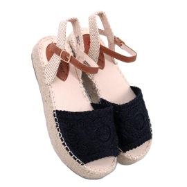 Boho Ingram Mustat espadrillisandaalit - Inello