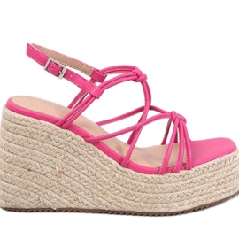 Pascai Fuchsia wedge espadrille sandaalit - Inello vaaleanpunainen Pascai Fuchsia wedge espadrille sandaalit - Inello vaaleanpunainen