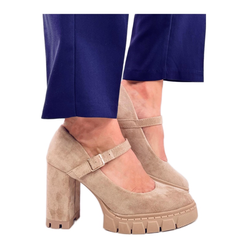 Alustapumput hihnalla Dresse Khaki - Inello beige