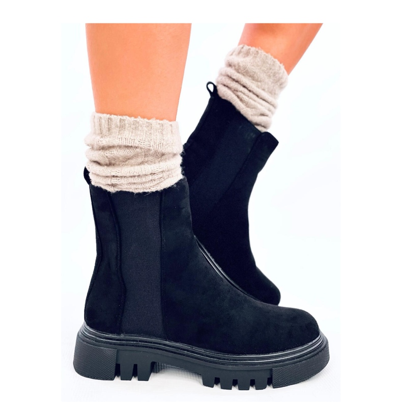 Swanson Mustat korkeat Chelsea-saappaat - Inello