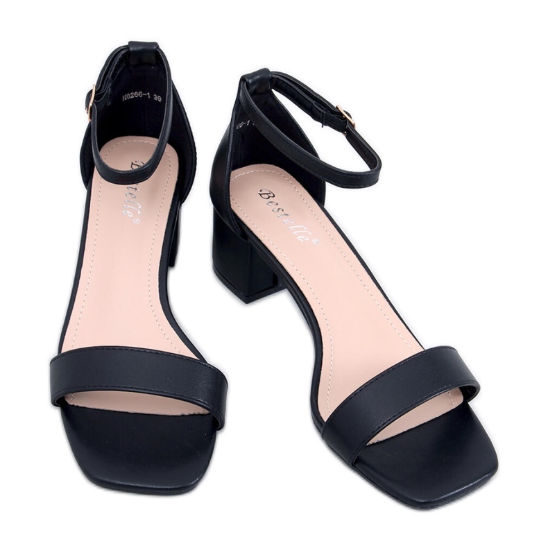 Bronx Mustat korkeakorkoiset sandaalit - Inello