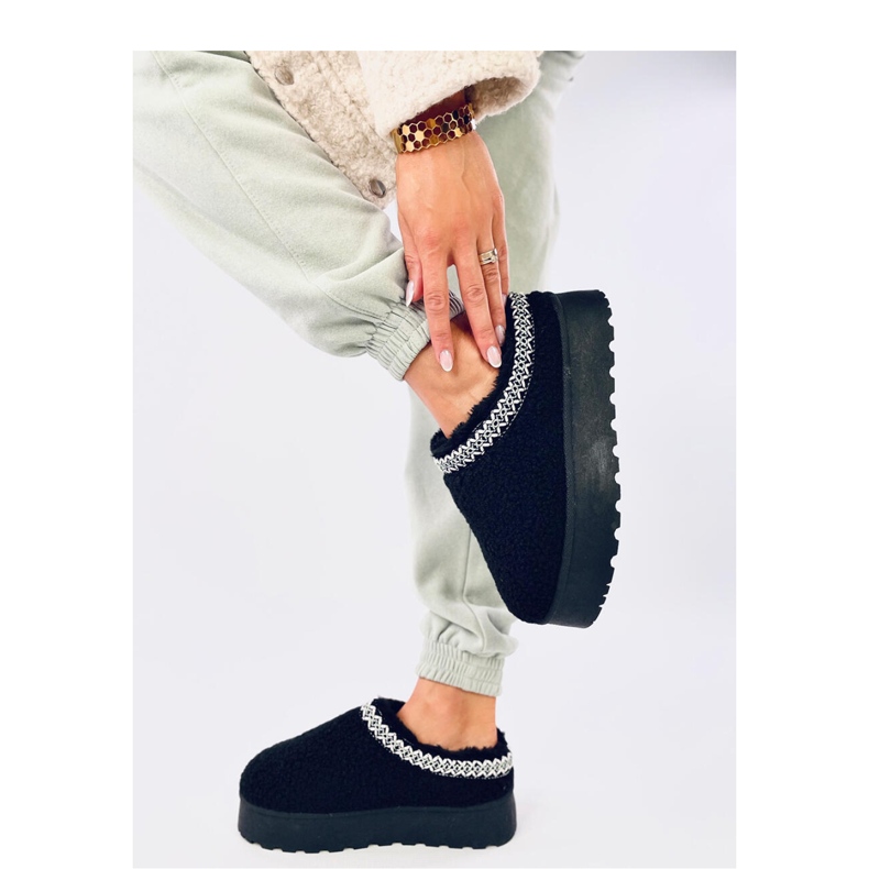 Lamb Mustat lyhyet lampaannahkasaappaat - Inello