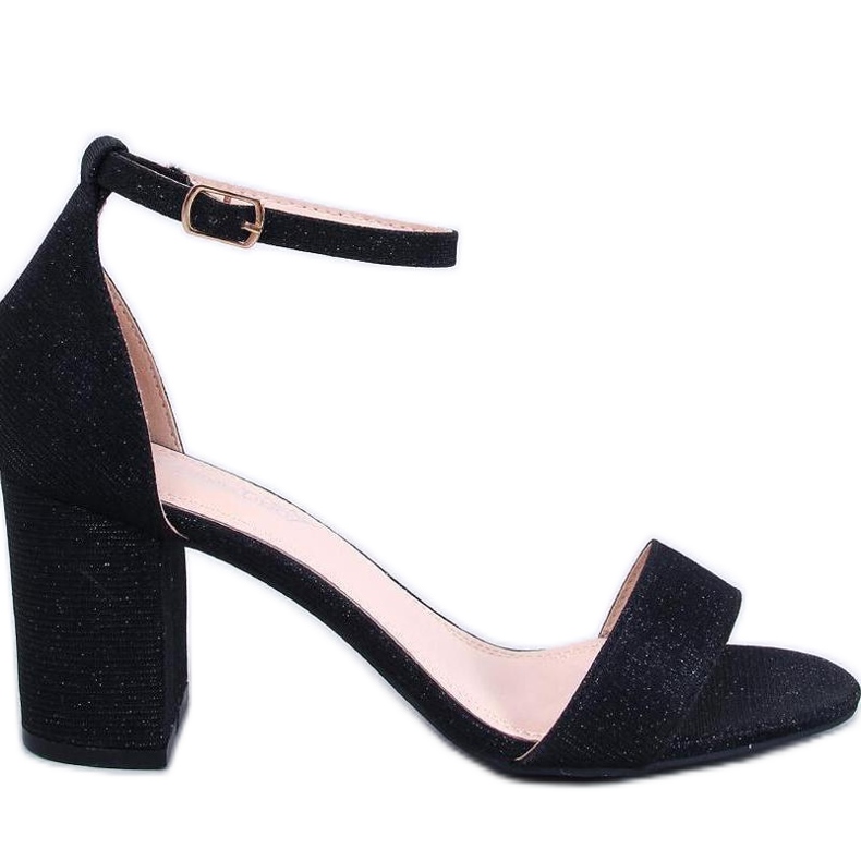 Yanas Mustat värikkäitä korkokengät sandaalit - Inello