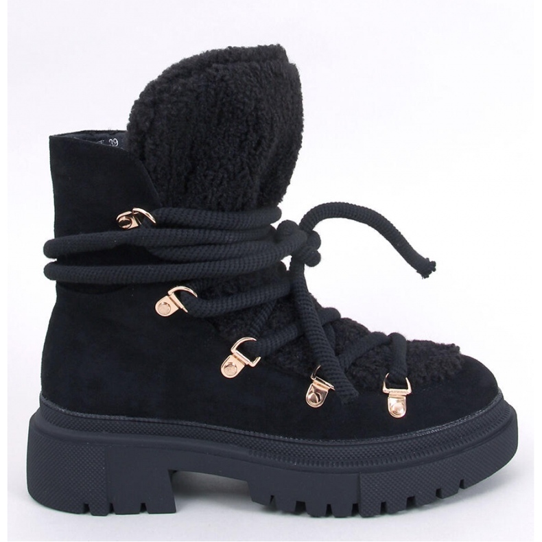 Shea Mustat lampaannahkasaappaat - Inello