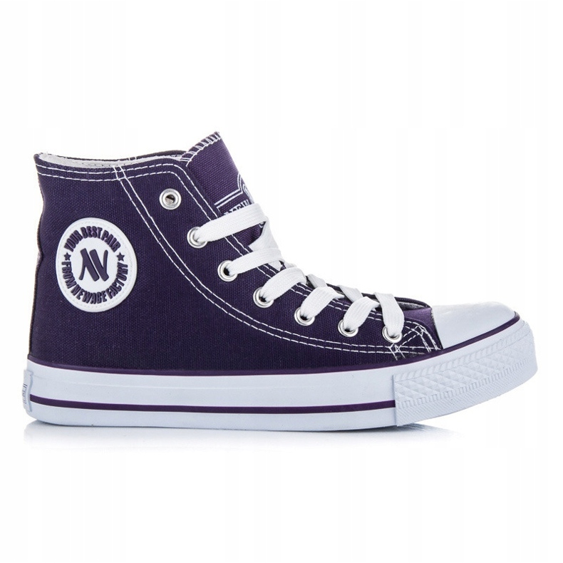 New Age Sidotut korkeat lenkkarit violetti