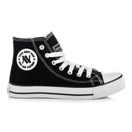 New Age Sidotut korkeat lenkkarit musta New Age Sidotut korkeat lenkkarit musta