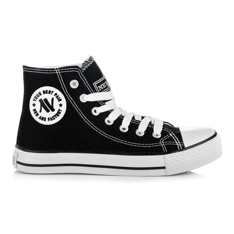 New Age Sidotut korkeat lenkkarit musta New Age Sidotut korkeat lenkkarit musta