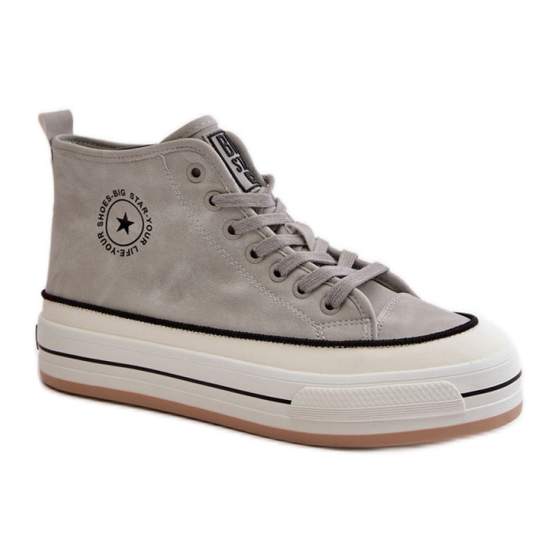 Eristetyt naisten tennarit Big Star -alustalla harmaa