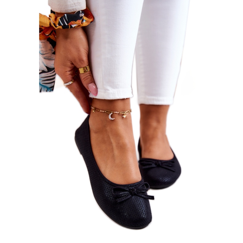 Naisten balettihousut rusetilla Musta