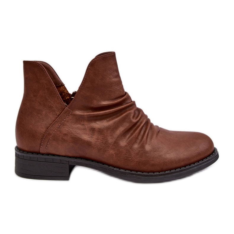 Ruskeat naisten nilkkurit röyhelöillä