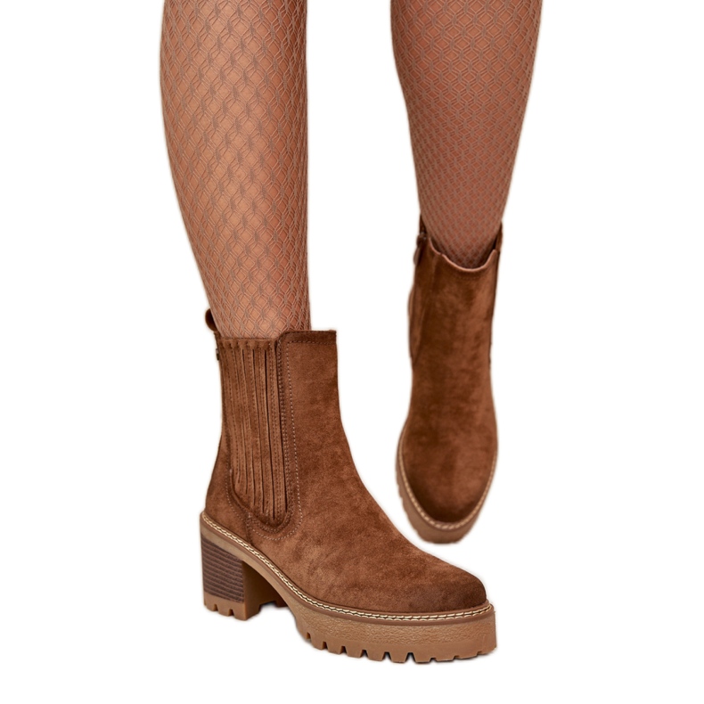 Naisten nilkkurit ekologisesta mokkasta ruskea