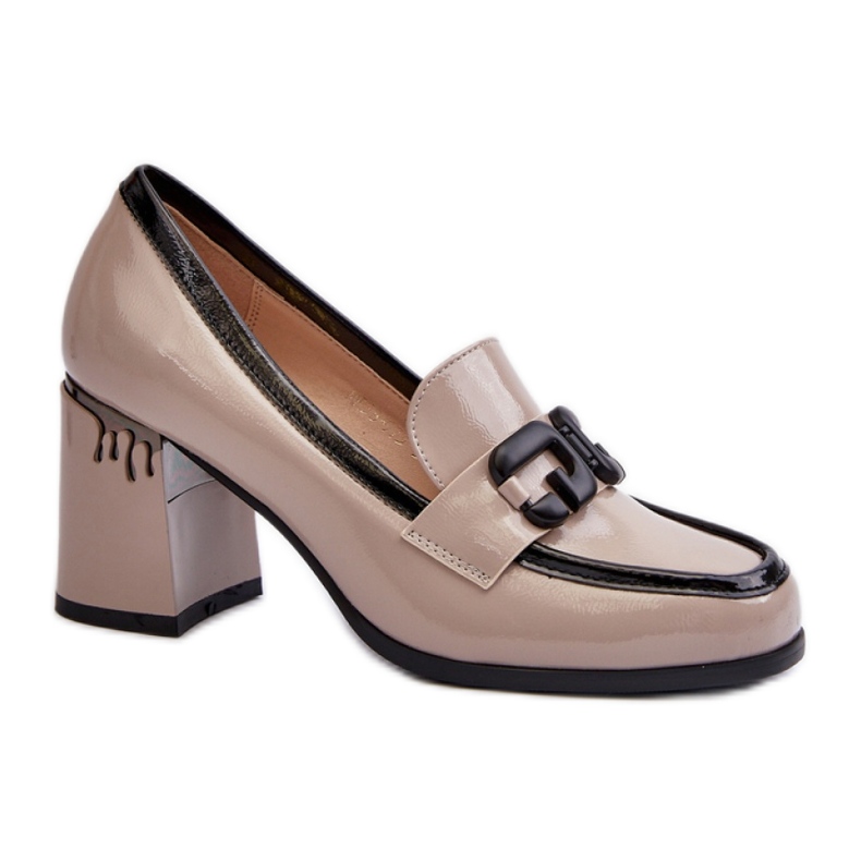 Beiget kiiltonahkaiset naisten kengät