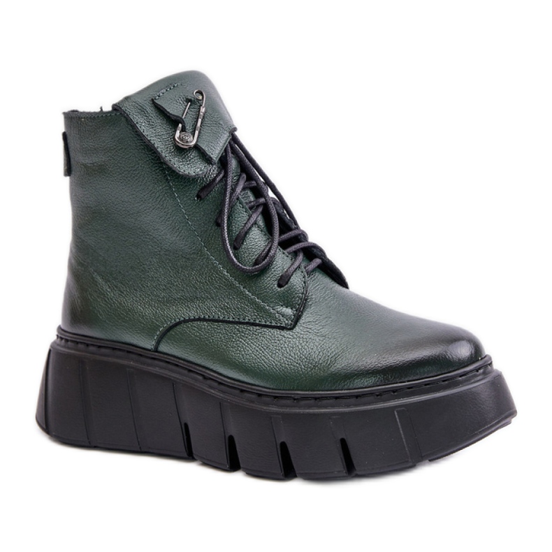 Zazoo Naisten tummanvihreät alustasaappaat