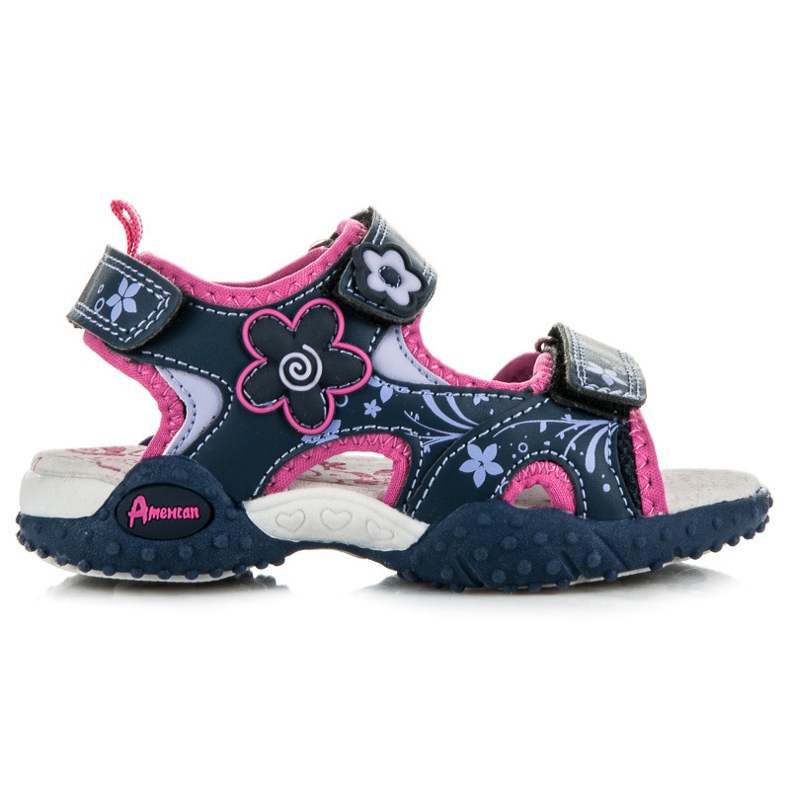 American Club Sandaalit kukilla sininen