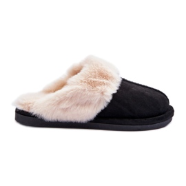 Mustat naisten tossut turkisella