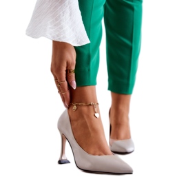 Step in style Korkokengät Malli Tamira F6102 Vaaleanharmaa - Astu tyyliin