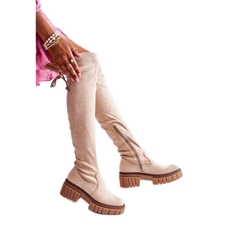 Step in style Saappaat Malli Cheera UK105P Vaalea beige - Astu tyyliin