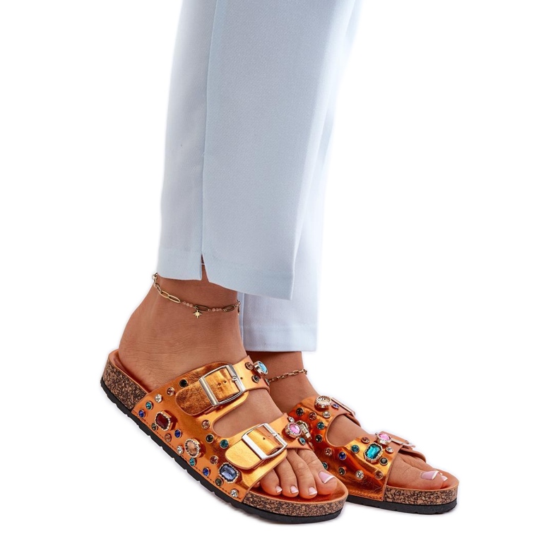 Step in style Sandaalivarvastossut Malli S.Barski MY121 Oranssi - Astu tyyliin