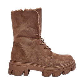 Step in style Workers Model Frendo DA96P Tummanbeige mokkanahka - Astu tyyliin