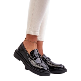 Step in style Mokasiinit Malli Keelana 24PB18-6886 Musta Lakka - Astu tyyliin