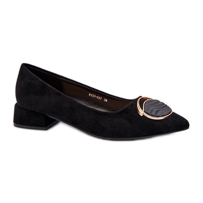Step in style Pumput Malli S.Barski KV27-037 Black Suede - Astu tyyliin musta