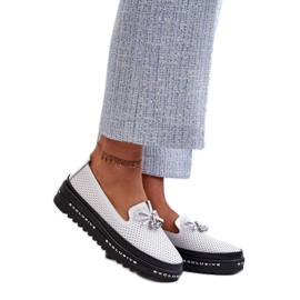 Step in style Mokasiinit Model S.Barski LR400 White - Astu tyyliin valkoinen