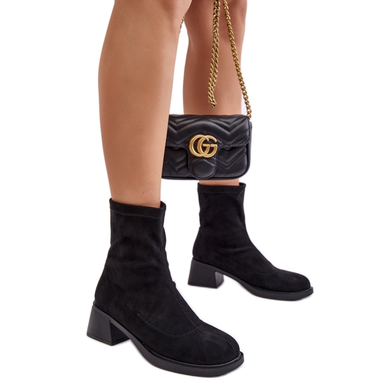 Step in style Saappaat Malli Aphroteia 23BT35-6449 Musta mokkanahka - Astu tyyliin