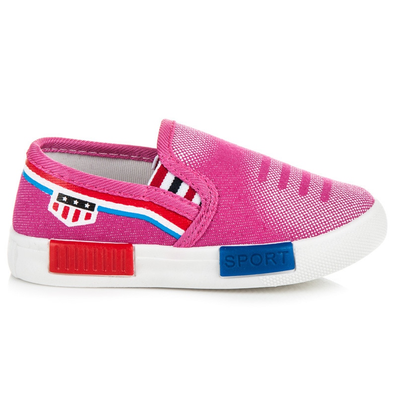 Slip-on lenkkarit tytölle vaaleanpunainen
