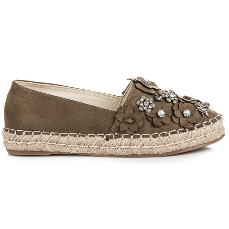 Marquiz Slip-on matalat kengät koristeilla vihreä