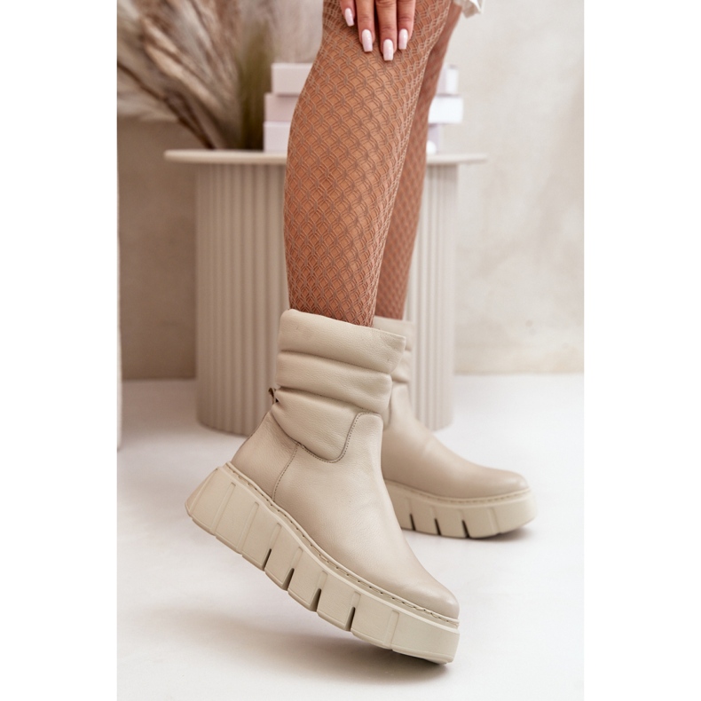 Step in style Saappaat Malli Zazoo 60512 Vaalea beige - Astu tyyliin