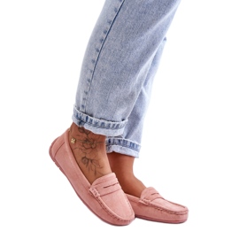 Klassiset naisten vaaleanpunaiset mokasiinit vaaleanpunainen