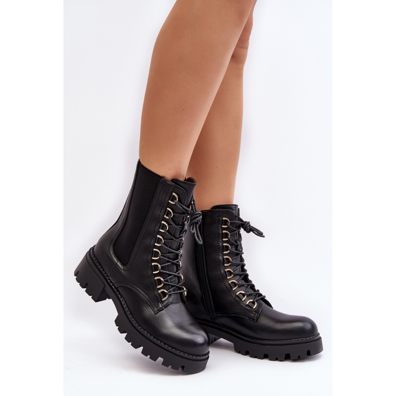 Step in style Workers Malli Charmea F33 Black Leather - Astu tyyliin musta