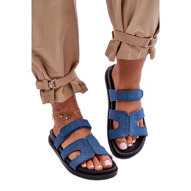 Tummansiniset naisten tekstiilivarvastossut sininen