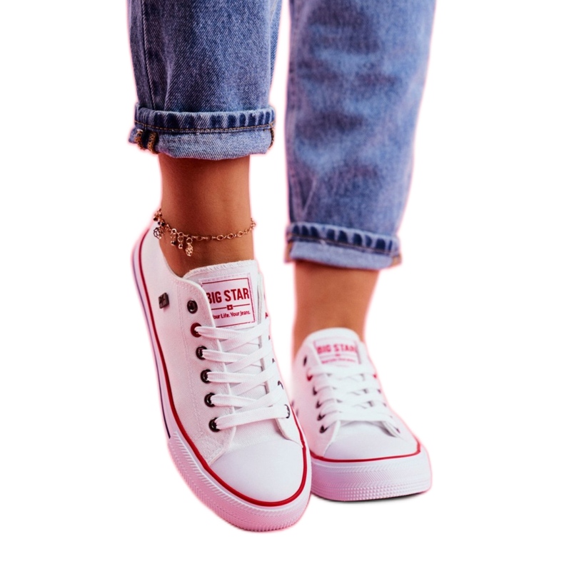 Big Star Klassiset Lace Up -lenkkarit, valkoiset valkoinen