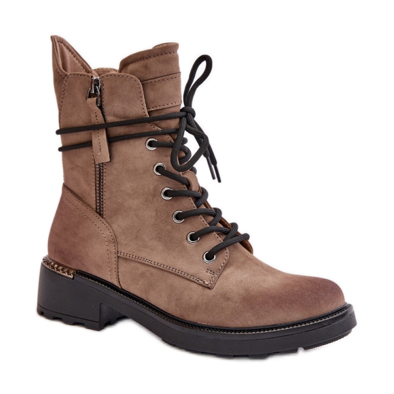 Evento Mokkatyöläiset koristeellisella vetoketjulla beige